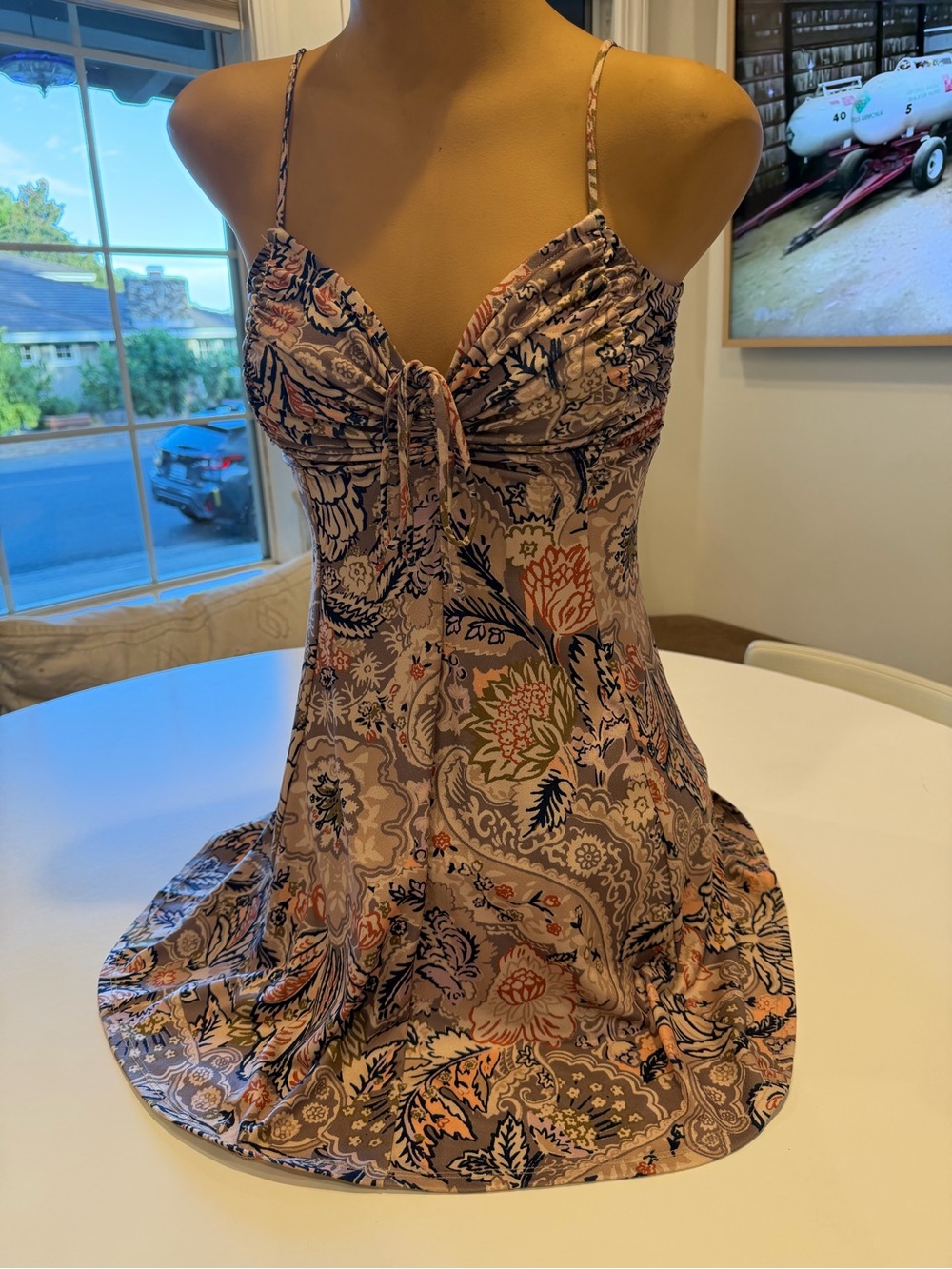 URBAN OUTFITTERS DASHA RUCHED BODICE FLORAL SUNDRESS